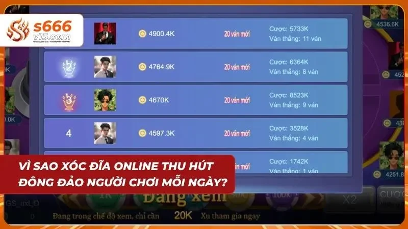 Xóc Đĩa Online S666 - Game Dân Gian Đổi Thưởng Hấp Dẫn 5 Không gian giải trí trực tuyến an toàn và sống động thu hút đông đảo hội viên tham gia